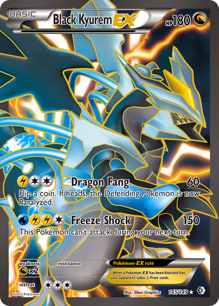 Black Kyurem-EX 145/149 Pokemon card