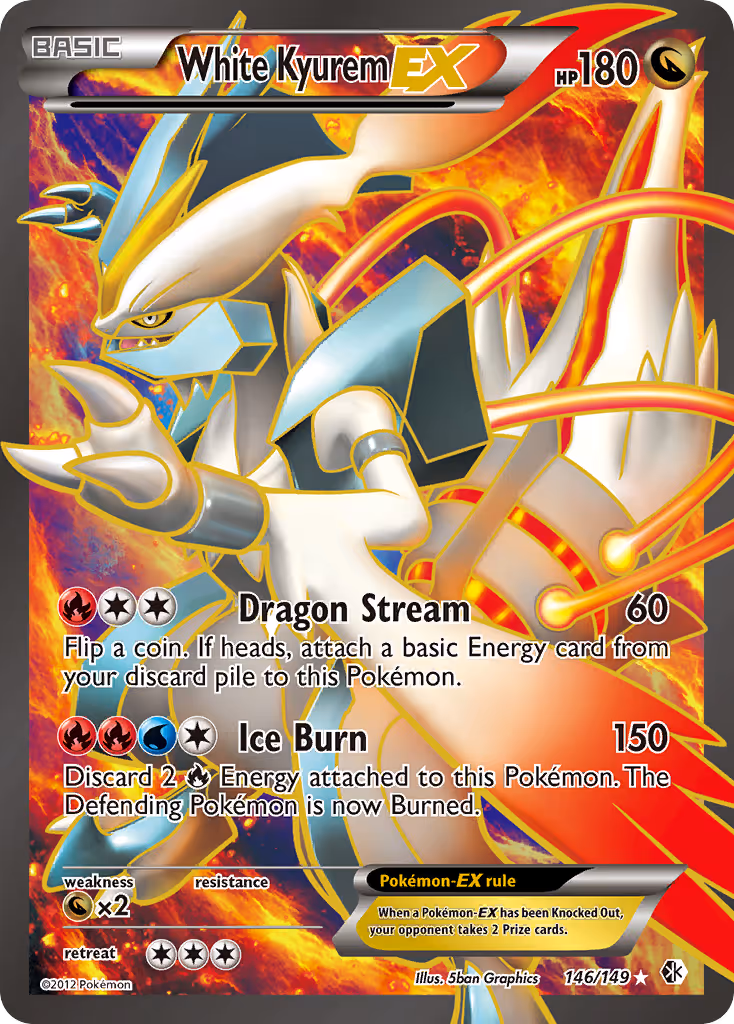 White Kyurem-EX 146/149 Pokemon card
