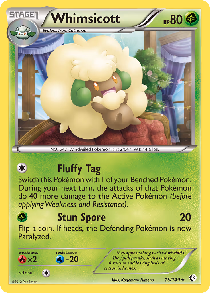 Whimsicott 15/149 Pokemon card