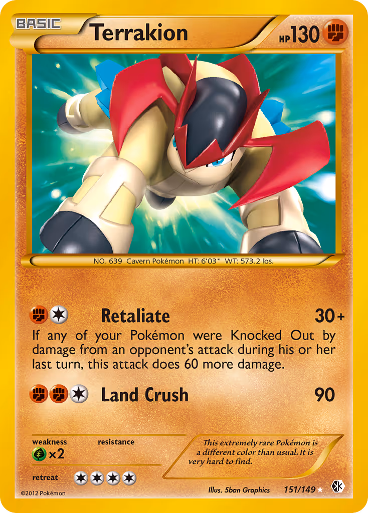 Terrakion 151/149 Pokemon card