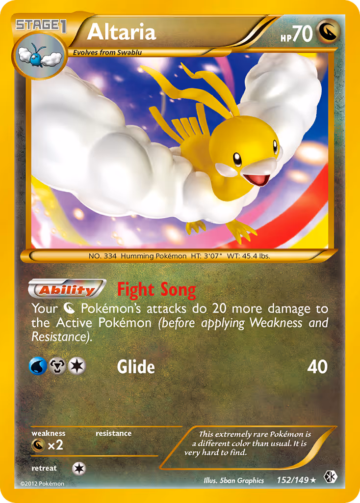Altaria 152/149 Pokemon card