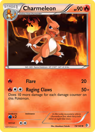 Charmeleon 19/149 Pokemon card