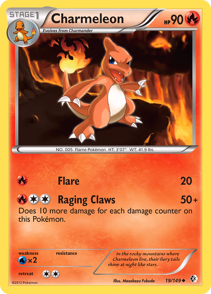Charmeleon 19/149 Pokemon card