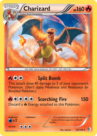 Charizard 20/149 Pokemon card