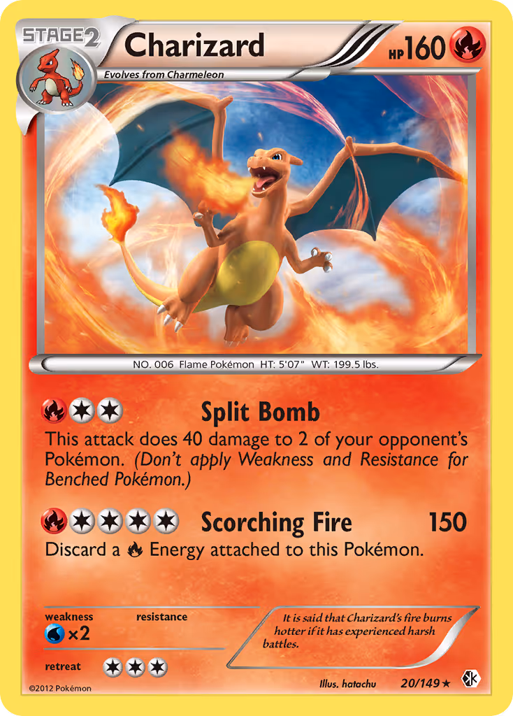 Charizard 20/149 Pokemon card