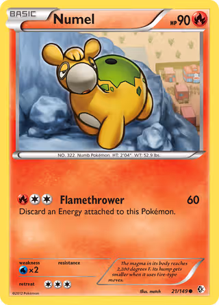 Numel 21/149 Pokemon card