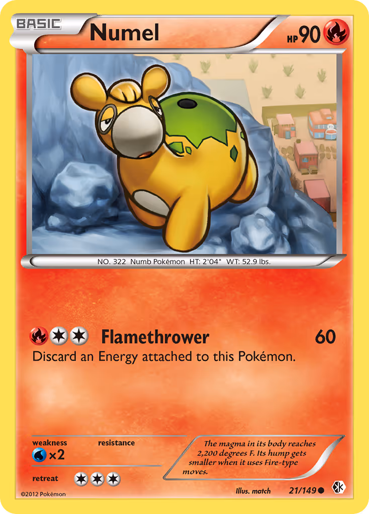 Numel 21/149 Pokemon card