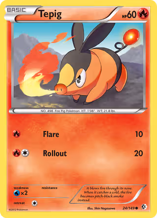 Tepig 24/149 Pokemon card