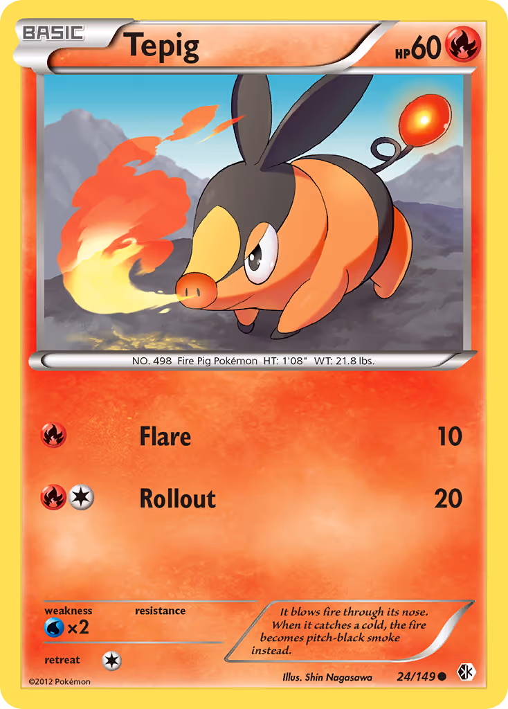Tepig 24/149 Pokemon card