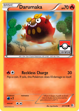 Darumaka 27/149 Pokemon card