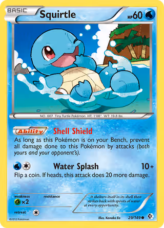 Squirtle 29/149 Pokemon card