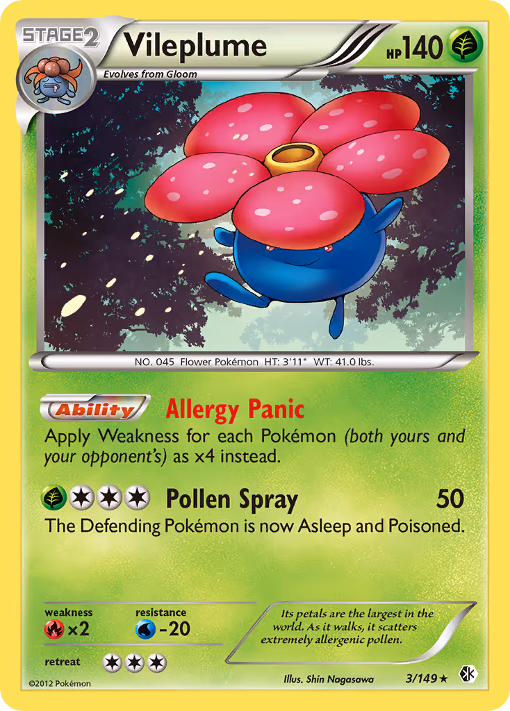 Vileplume 3/149 Pokemon card