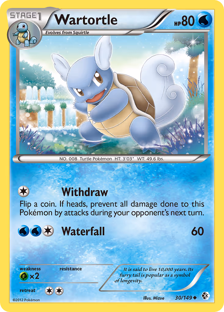Wartortle 30/149 Pokemon card