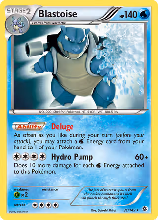 Blastoise 31/149 Pokemon card