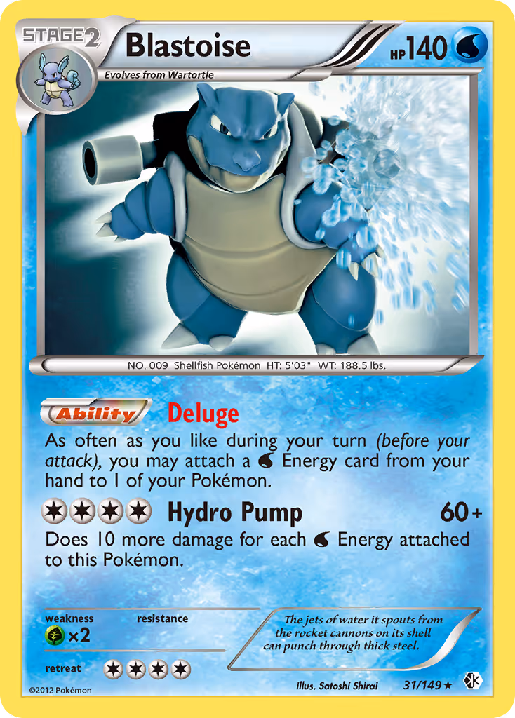 Blastoise 31/149 Pokemon card