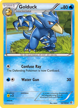 Golduck 34/149 Pokemon card
