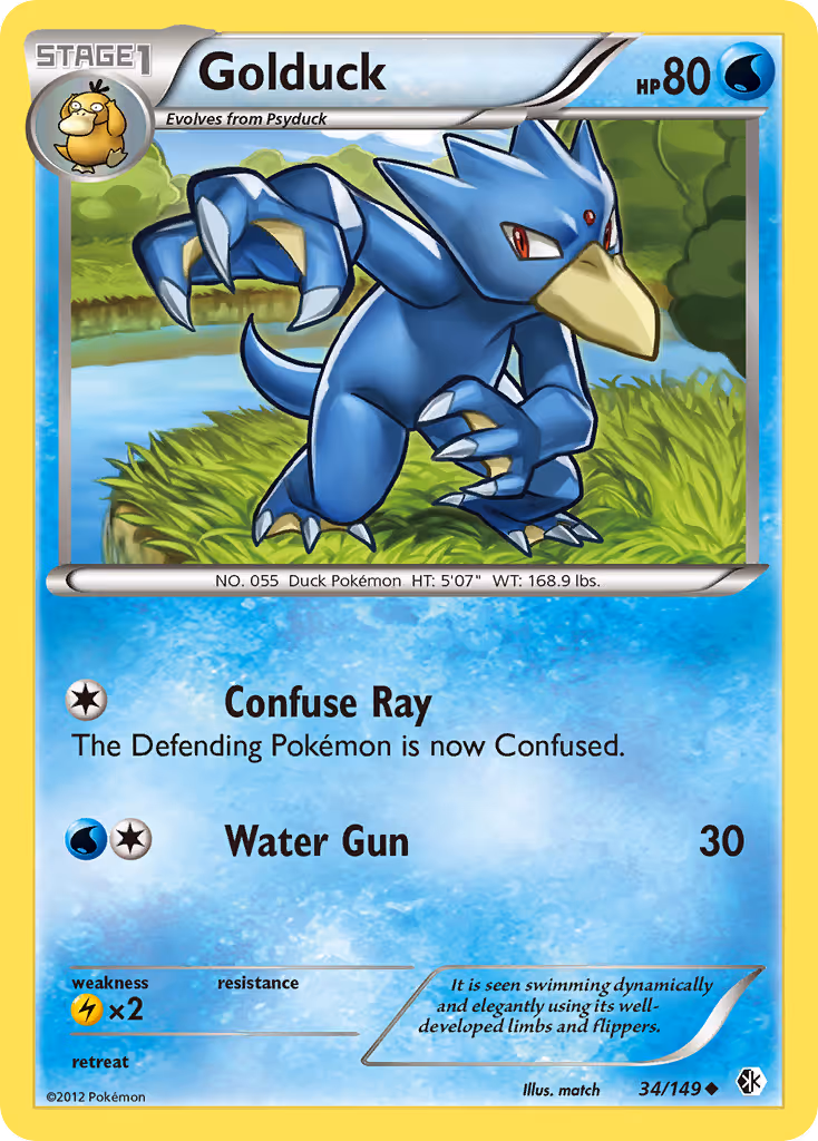 Golduck 34/149 Pokemon card