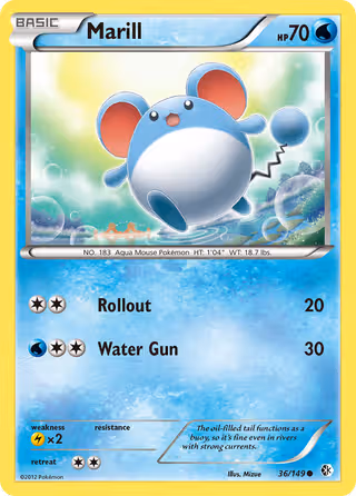 Marill 36/149 Pokemon card