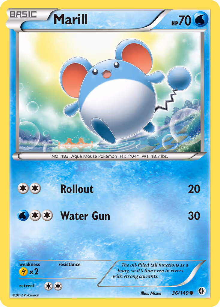 Marill 36/149 Pokemon card