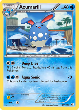 Azumarill 37/149 Pokemon card