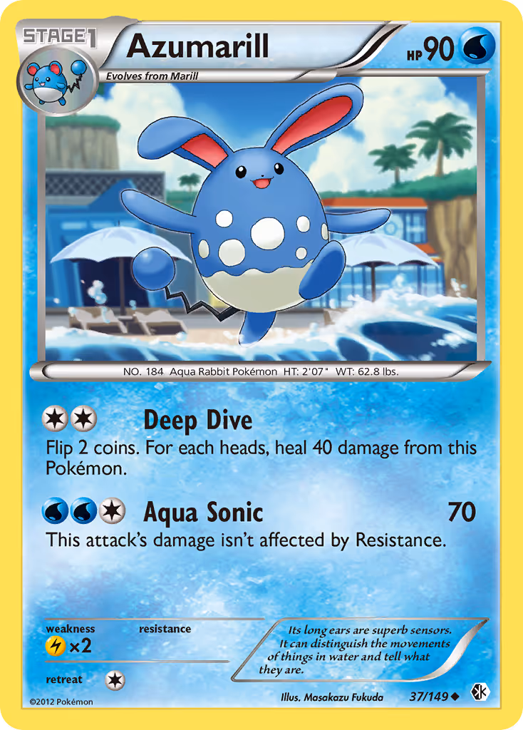 Azumarill 37/149 Pokemon card