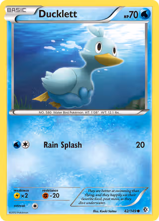Ducklett 42/149 Pokemon card