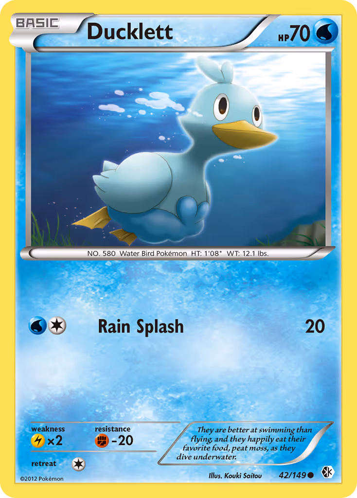 Ducklett 42/149 Pokemon card
