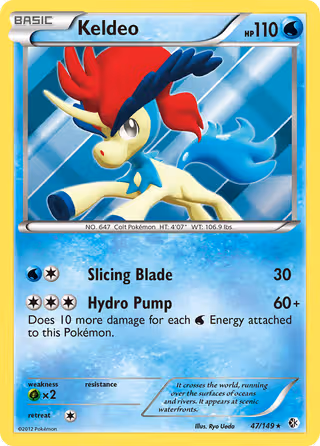 Keldeo 47/149 Pokemon card