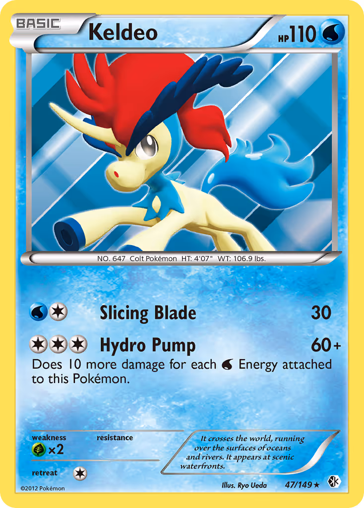 Keldeo 47/149 Pokemon card