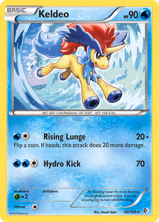 Keldeo 48/149 Pokemon card