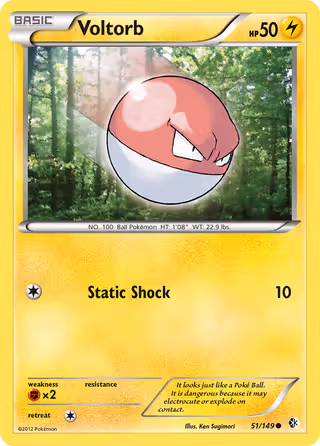 Voltorb 51/149 Pokemon card