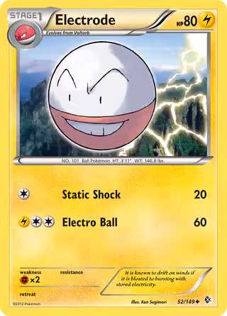 Electrode 52/149 Pokemon card