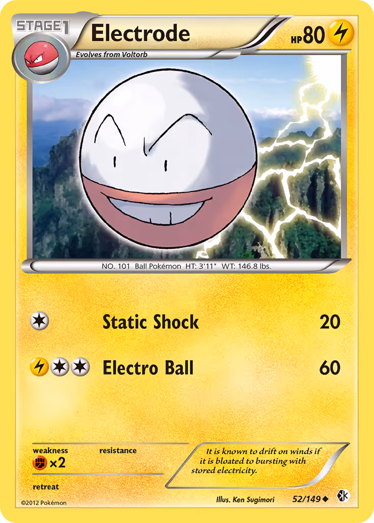 Electrode 52/149 Pokemon card