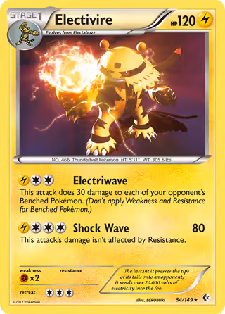 Electivire 54/149 Pokemon card