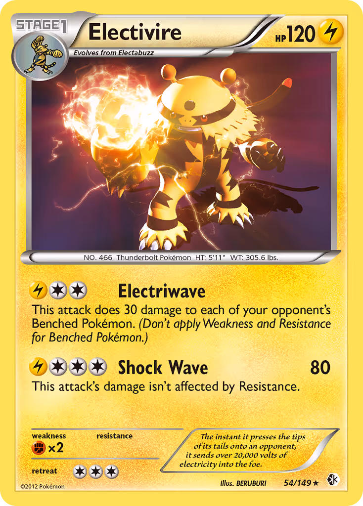 Electivire 54/149 Pokemon card