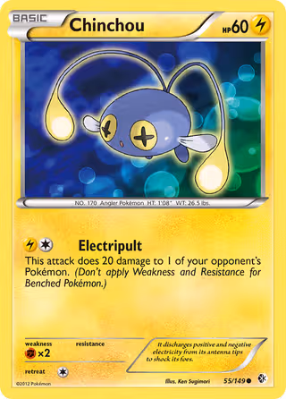 Chinchou 55/149 Pokemon card