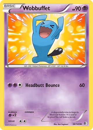Wobbuffet 58/149 Pokemon card