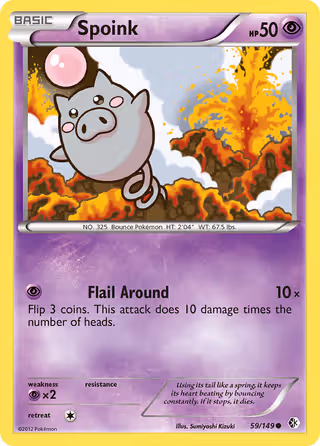 Spoink 59/149 Pokemon card
