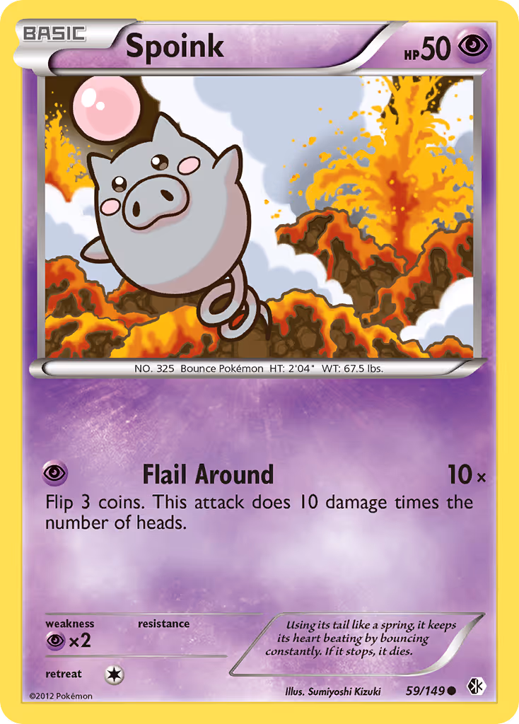 Spoink 59/149 Pokemon card