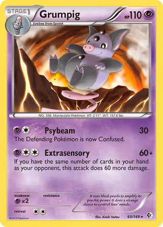 Grumpig 60/149 Pokemon card