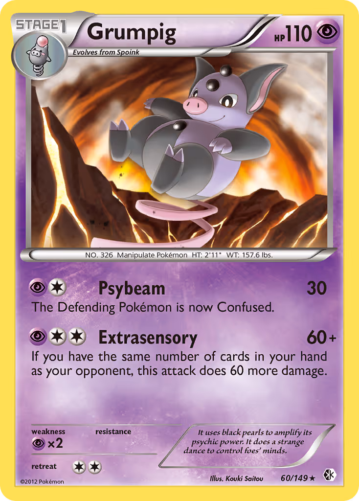 Grumpig 60/149 Pokemon card