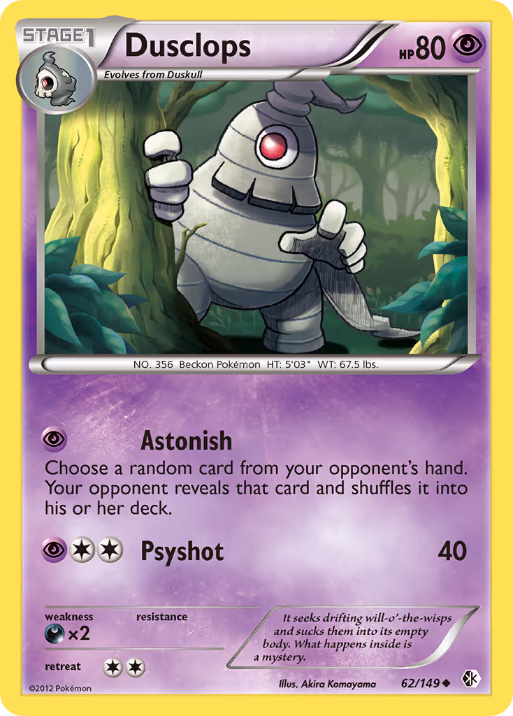 Dusclops 62/149 Pokemon card
