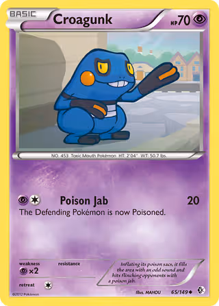 Croagunk 65/149 Pokemon card