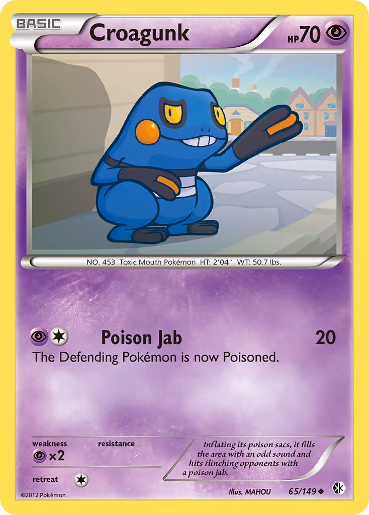 Croagunk 65/149 Pokemon card