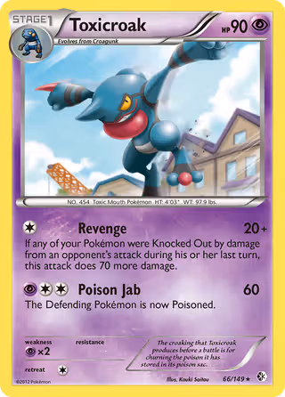 Toxicroak 66/149 Pokemon card