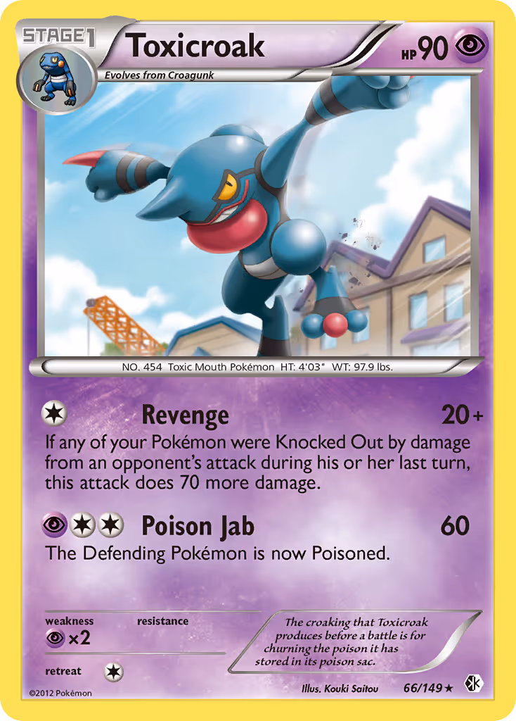 Toxicroak 66/149 Pokemon card
