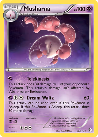 Musharna 69/149 Pokemon card