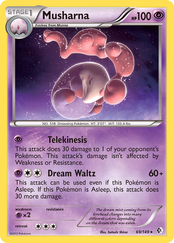 Musharna 69/149 Pokemon card