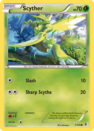 Scyther 7/149 Pokemon card