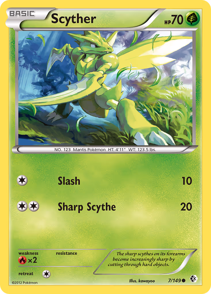 Scyther 7/149 Pokemon card